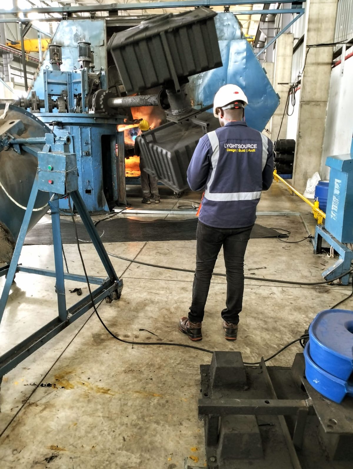 Electrical works at a Kentainers Ltd manufacturing facility