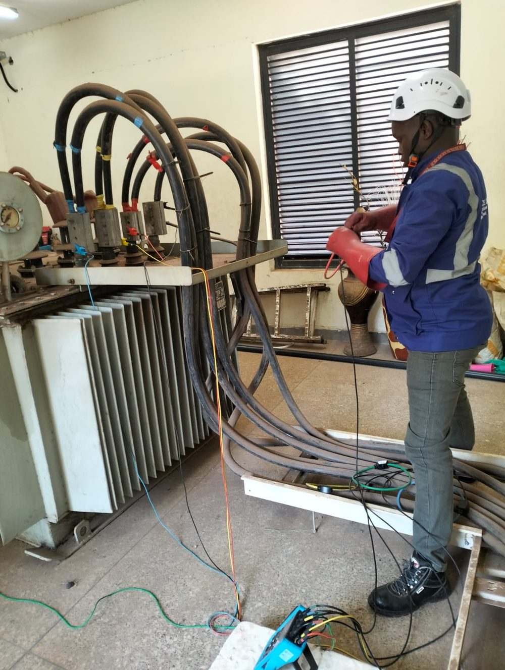 Transformer and cable work at Peponi School
