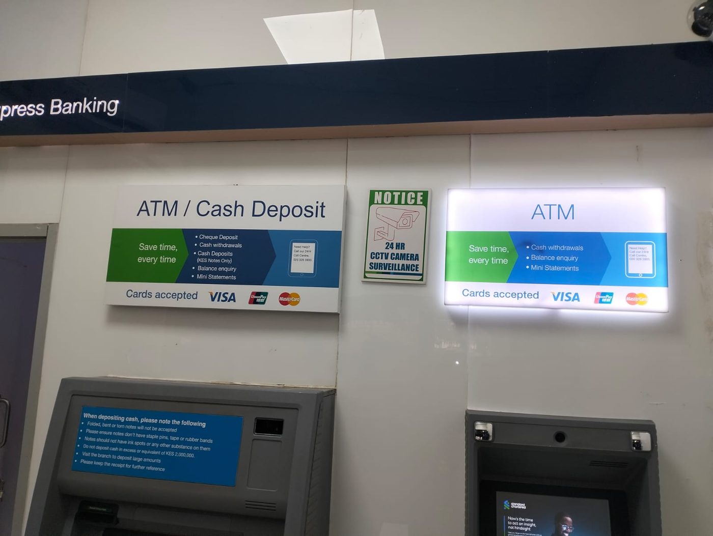 On location at a Standard Chartered Bank branch